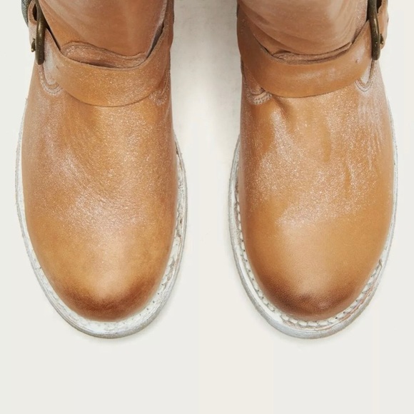 FRYE 'Veronica Short' Slouchy Boot MOTO BIKER tan - Picture 5 of 10